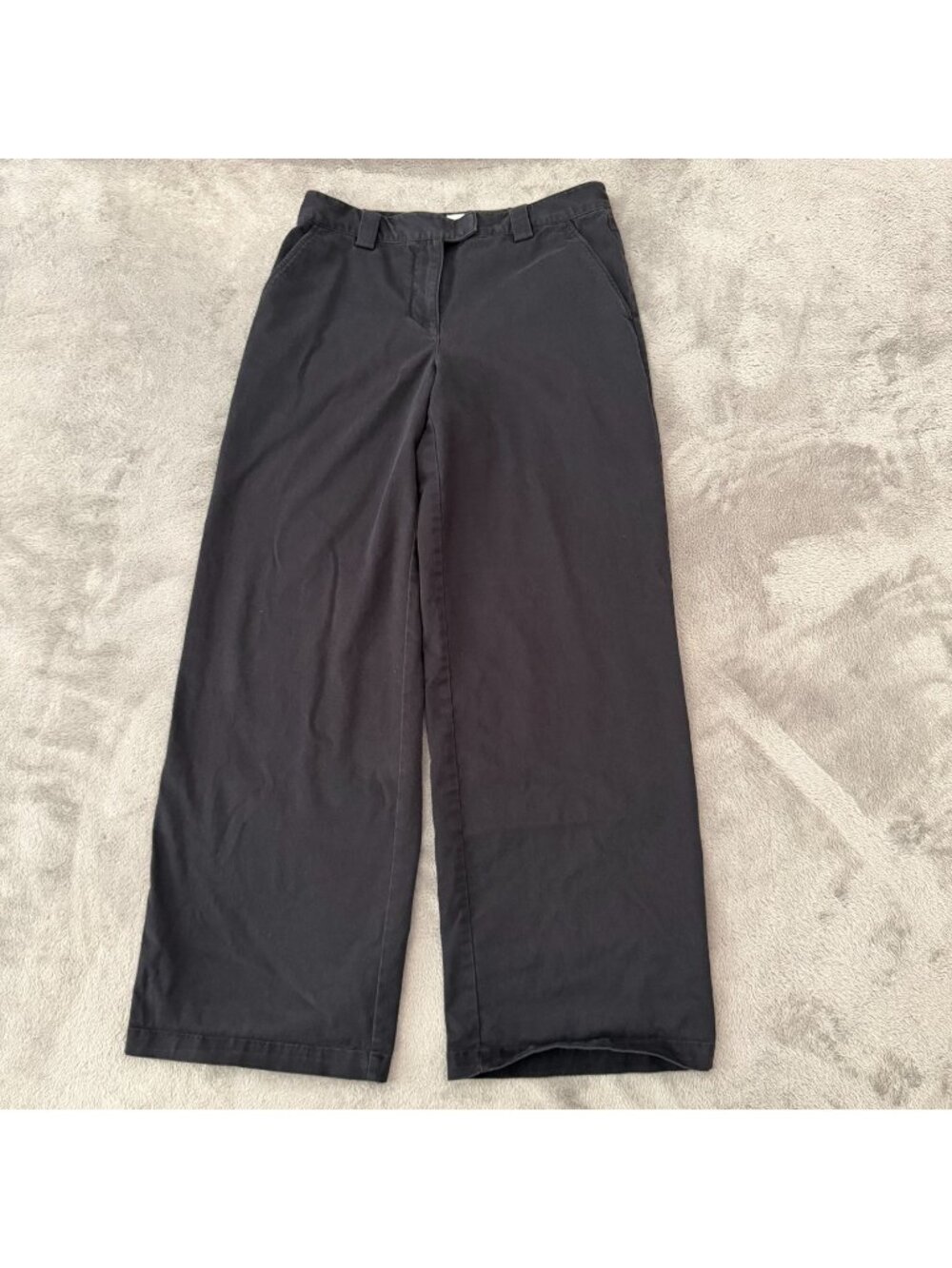 Sunday Best Aritzia Black Wide Leg Cotton Pants Womens size 6 Trousers